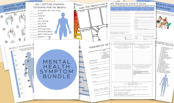 The Practice Pantry: Mental Health Symptom Tracking Worksheets Kit