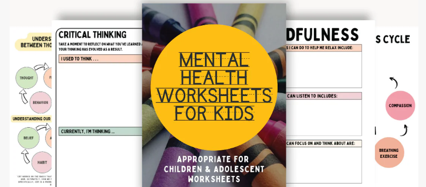 The Practice Pantry: Youthful Minds, Kids' Mental Health Worksheets